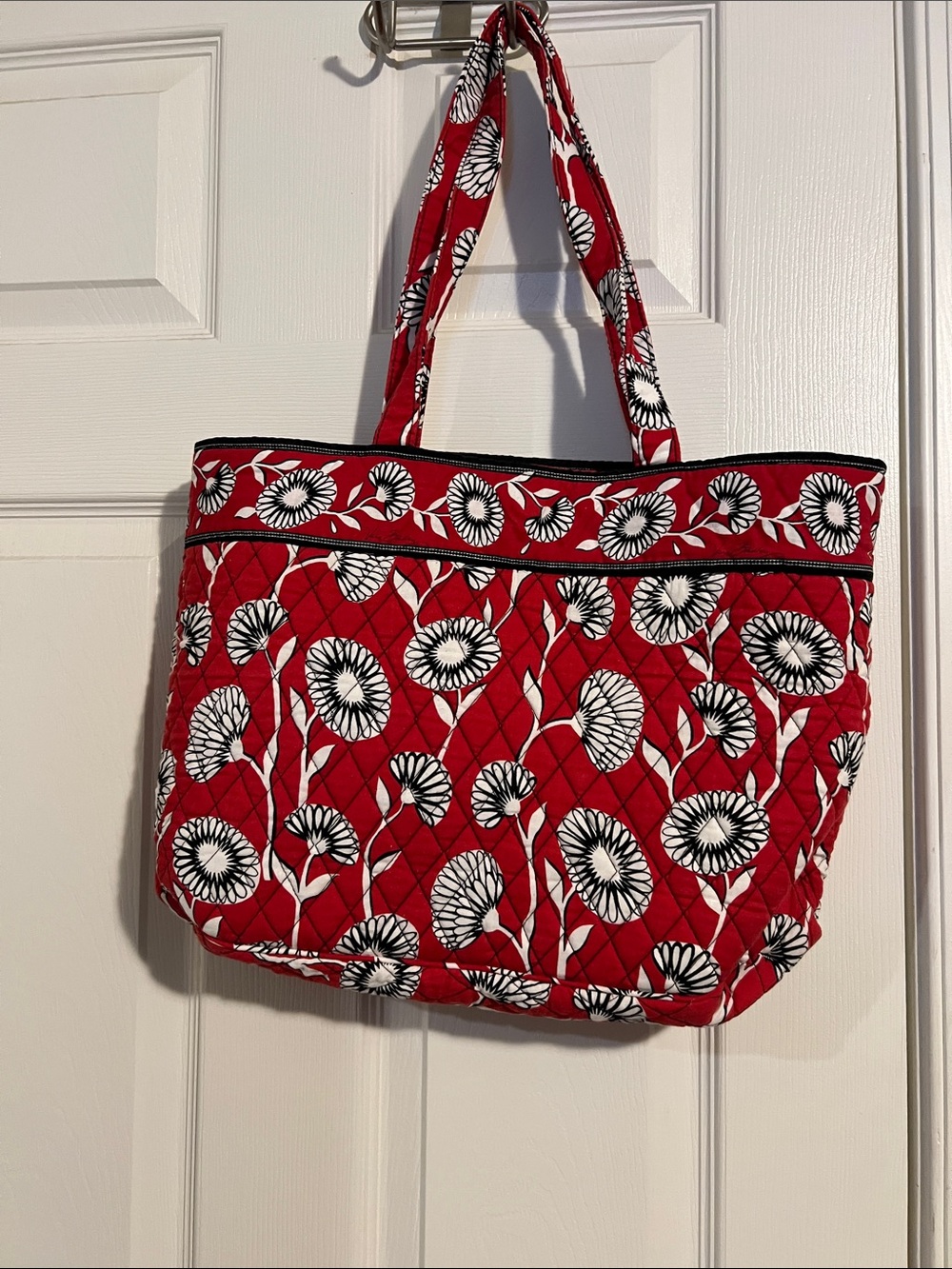 Vera Bradley Red Quilted Floral Tote